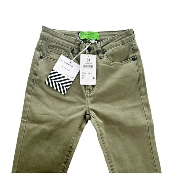 Free People x SANDRINE ROSE Women's Sz 24 Army Green Skinny Jeans NWT - Picture 5 of 12